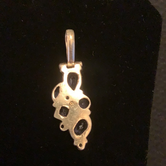 Amethyst & Peridot Bezel Set Pendant In Sterling - Picture 3 of 6